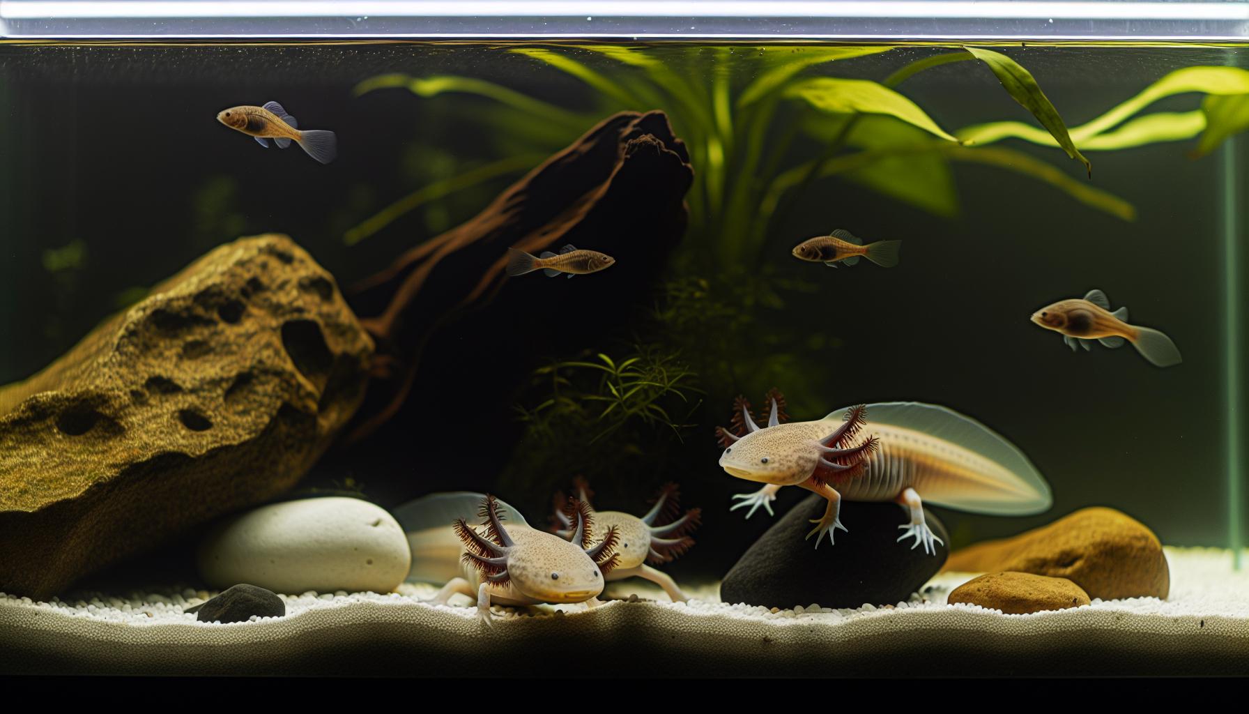 Die besten Aquarienkameraden für Axolotl